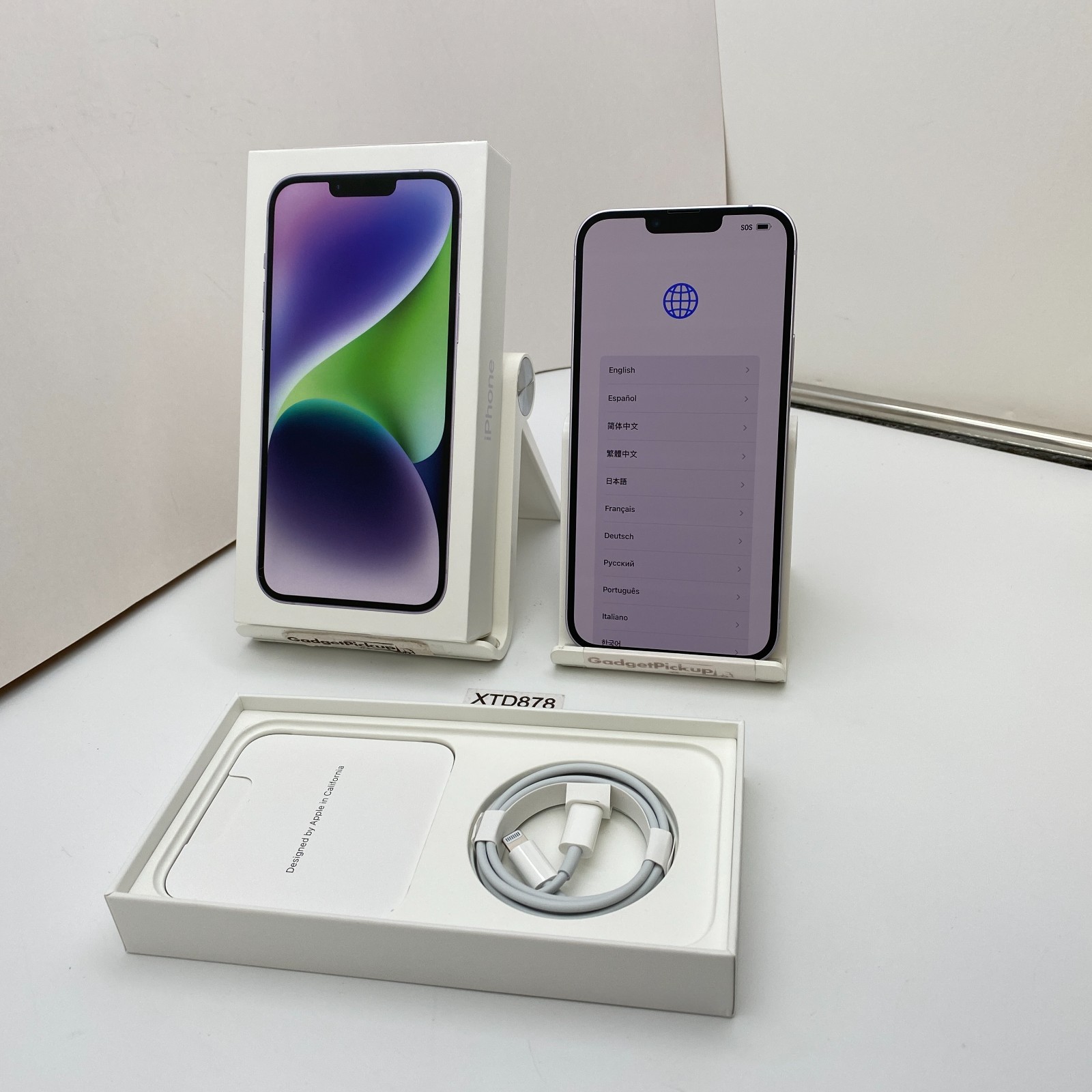 iPhone12 パープル 128GB 箱付き 純正ケーブル付き 動作良好 iPhone12