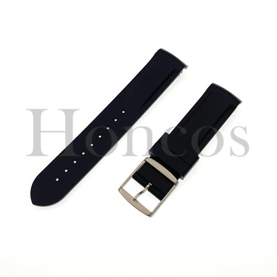 Silicone Rubber Watch Strap Fits for Omega X Swatch Mission to Pluto Curved End