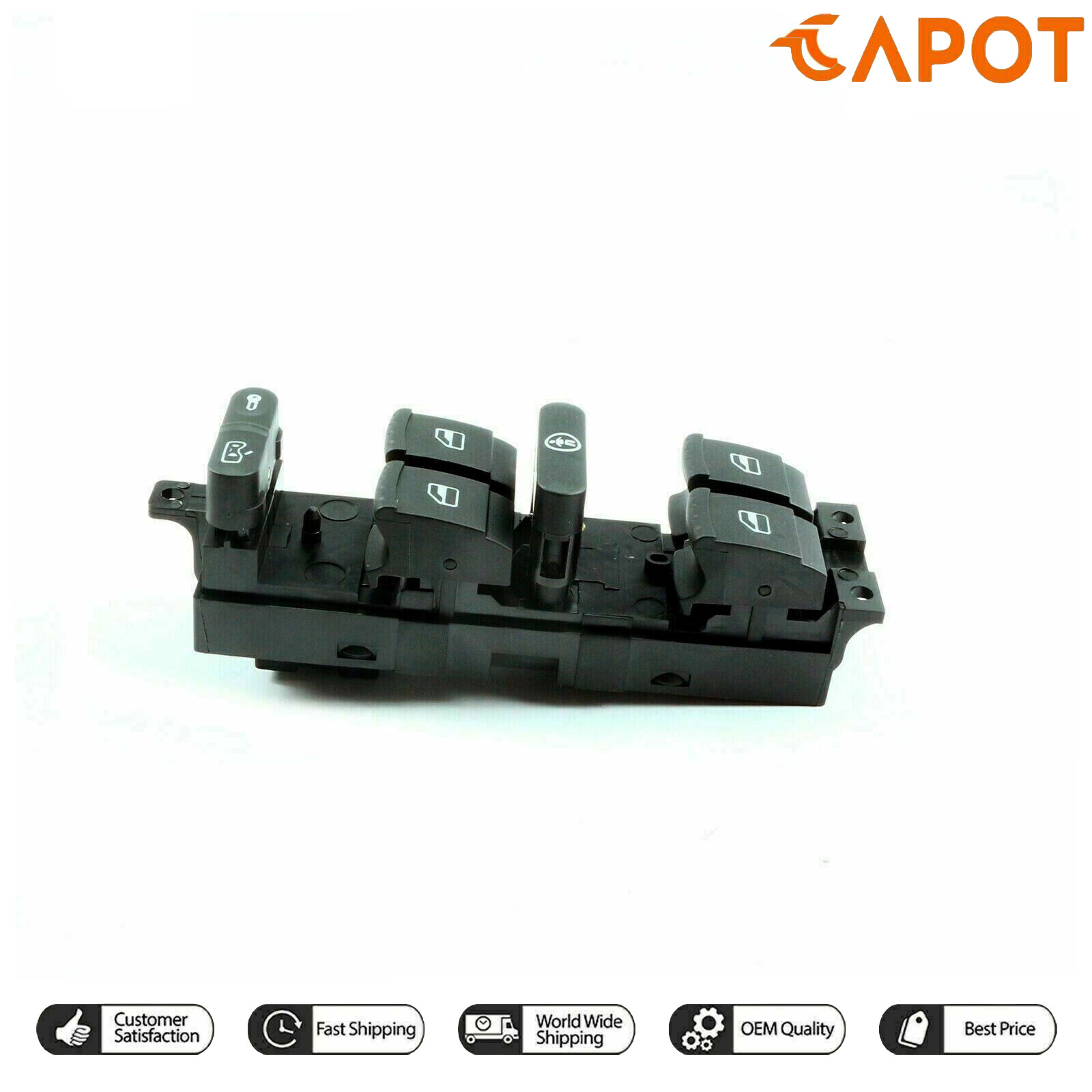 Interrupteur de commande principal de fenêtre pour VW Sharan (1995-2010)