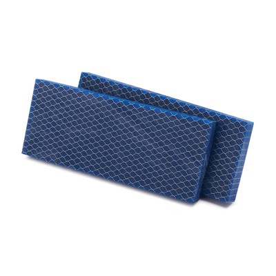 WOODRIVER Acrylic Honeycomb Knife Scale - Blue - 3/8'' x 2'' x 5'' - 2-Pieces