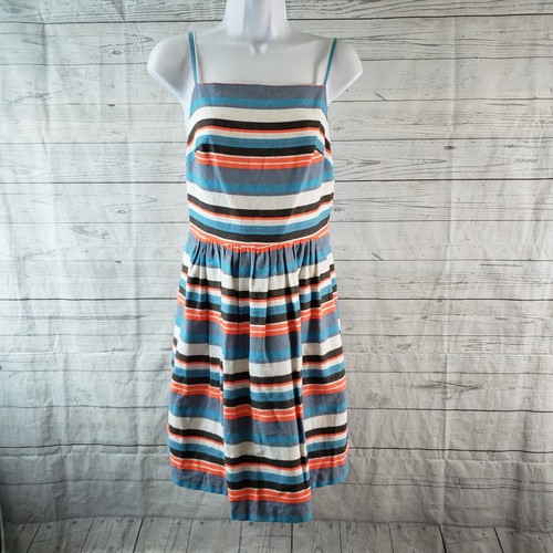 Paul & Joe Sister Womens Dress Sz 40 Blue Orange Striped