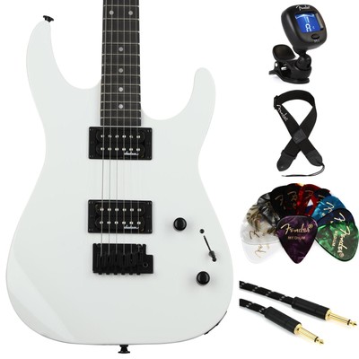 Jackson Dinky JS11 Electric Guitar Essentials Bundle - White