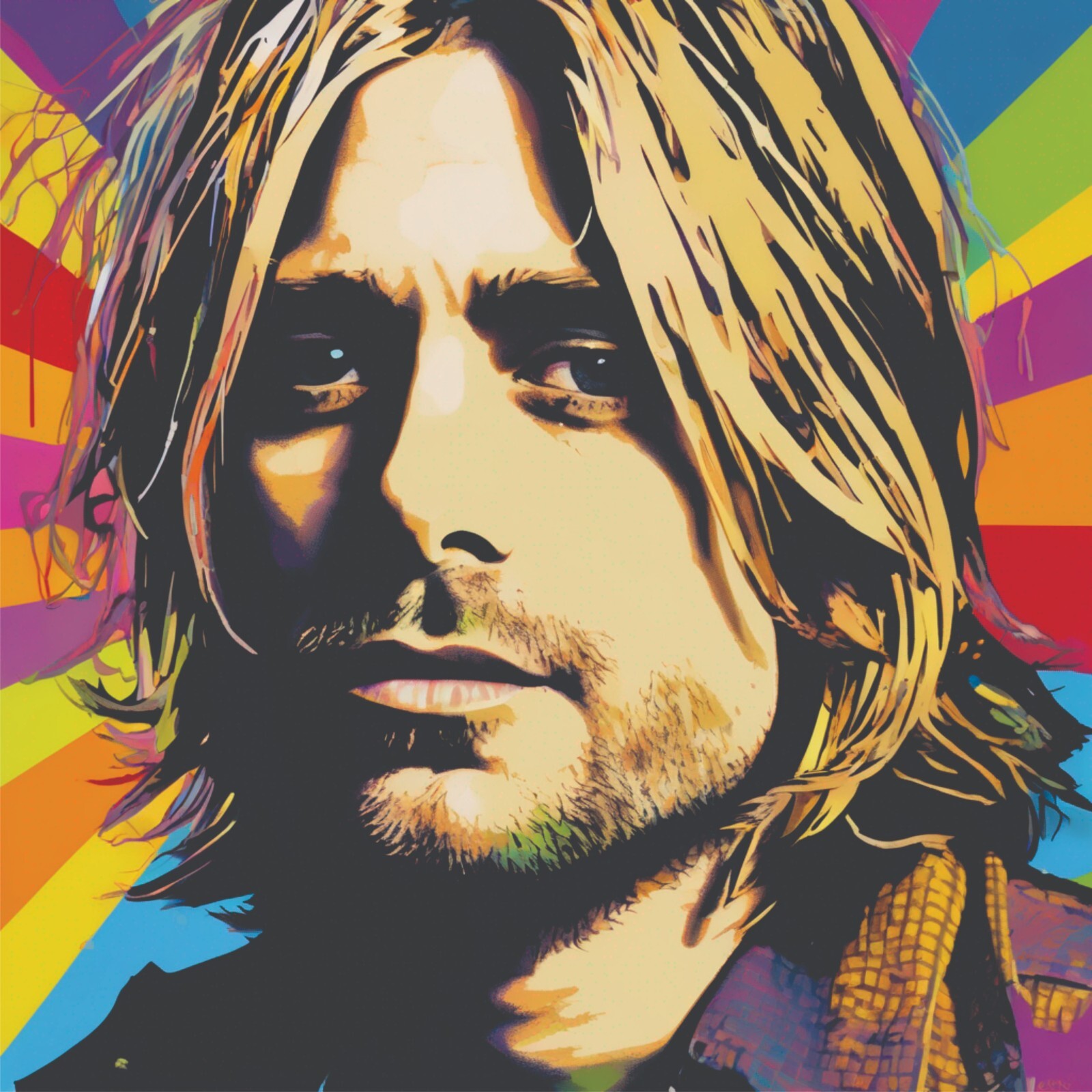 KURT COBAIN NIRVANA PORTRAIT POP ART POSTER/PRINT ART AI10