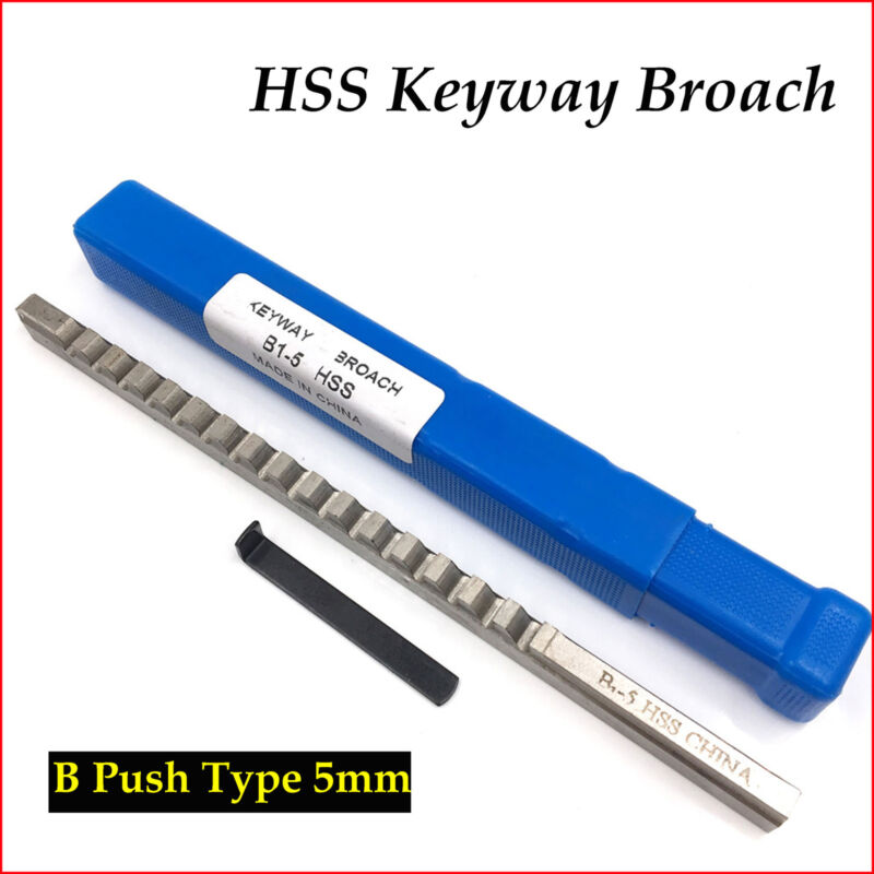 Metric Keyway Broach 5mm B Push Type Cutter & Shim Involute Spline Cutting Tool