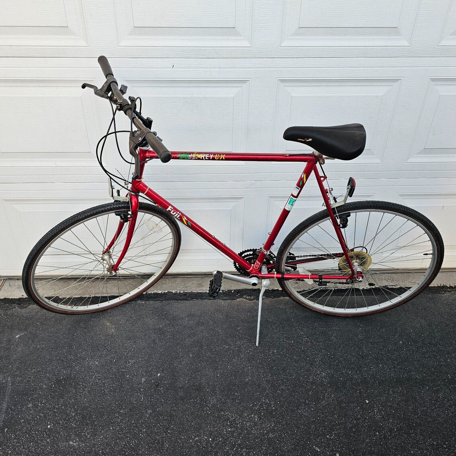 Vintage Fuji Del Rey Bicycle CX Red Bike 21 Speed Shimano Vintage Fuji Del Rey Bicycle CX Red Bike 21 Speed Shimano