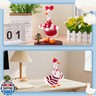 linastu 4 Set 7inch Desk Goose Outfits, Mini Desktop Goose clothes Desk Goose Accessories Set for Magnetic Goose Statue (Hat+Scraf+Cloth) Red