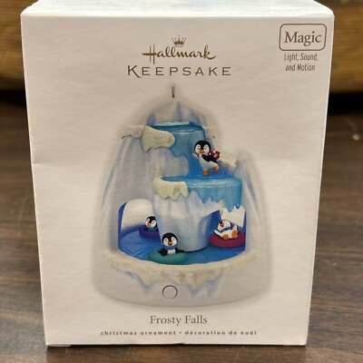 Hallmark Frosty Falls Ornament -Magic Lights Motion & Sound -Let it Snow-Video 