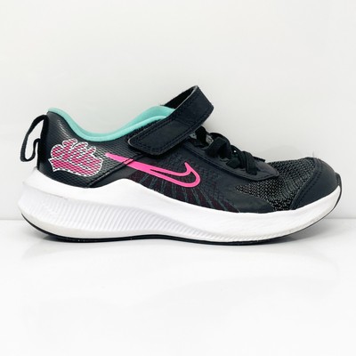 Черные кроссовки для бега Nike Girls Downshifter 11 SE DM3984-001, размер 11C