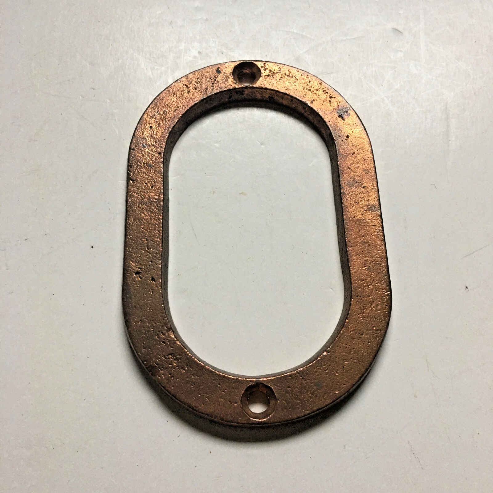 Vintage Solid Bronze Copper House Number Zero "0" "O" Garden Door Gate 5"H