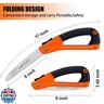 Folding Hand Saw, 8 Inch Heavy Duty High Carbon Steel Blade for Smooth Cutting, Camping, Gardening, Tree Pruning, Wood Cutting, Compact Design with Non-Slip Ergonomic Handle for Outdoor Use