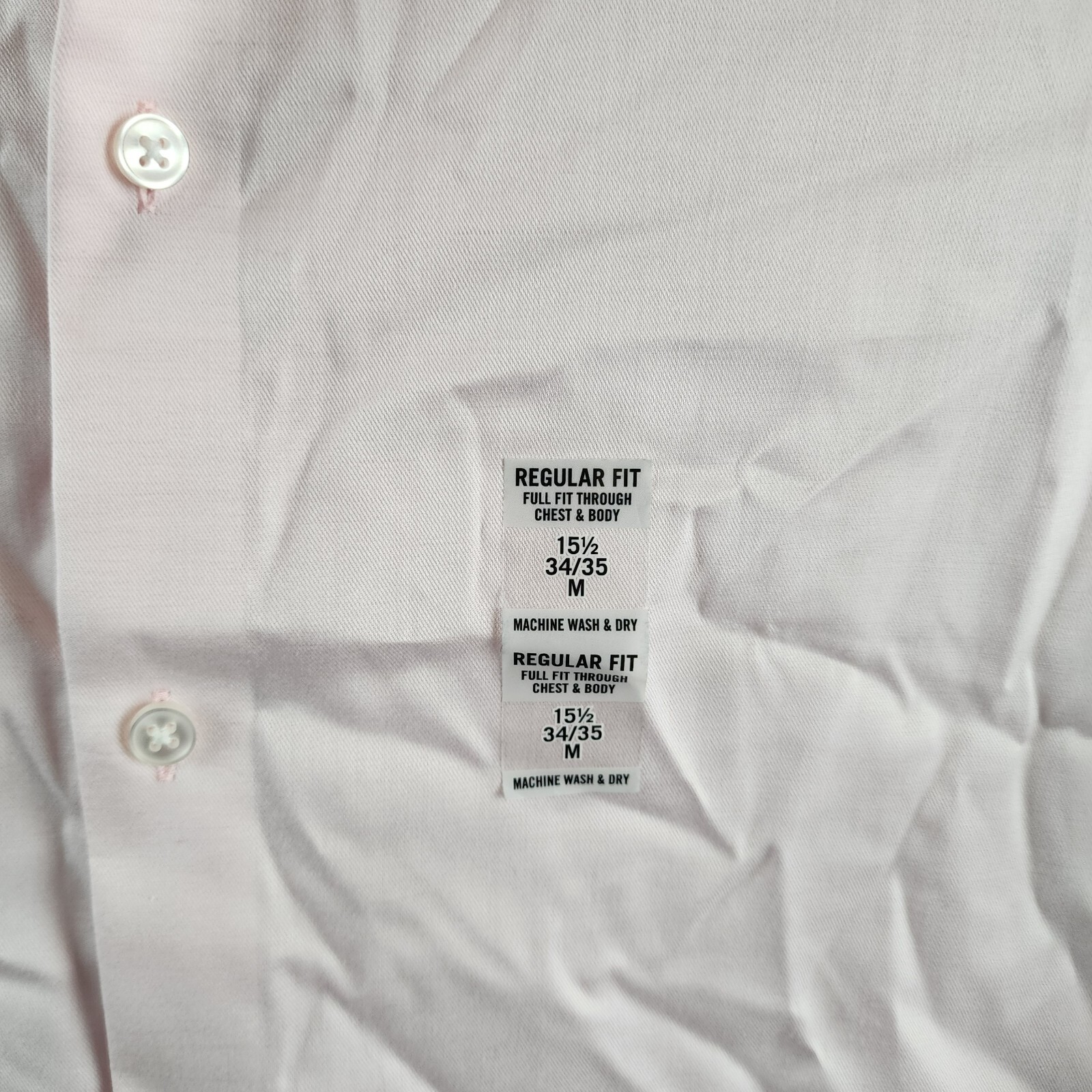 Calvin Klein Refined Cotton Stretch Regular Fit Dress Shirt Men's M 15.5 34/35 - Picture 5 of 16