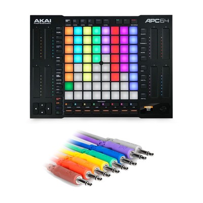 Akai Professional APC64 Bundle with Hosa CMM-845 1/8'' TS Patch Cables