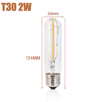 Retro Vintage LED Edison Filament Light Bulb E27 T30 Warm White Lamp