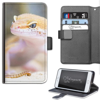 Yellow Lizard Phone Case;PU Leather Wallet Flip Case;Cover For Samsung;Apple