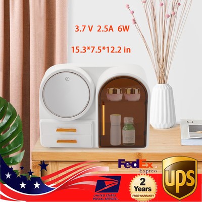 Combined Cosmetic Large Capacity Storage Box Multi Function With USB LED Light