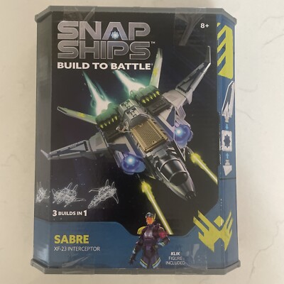 Snap Ships Sabre XF-23 Interceptor - Build to Battle Building Model Toy