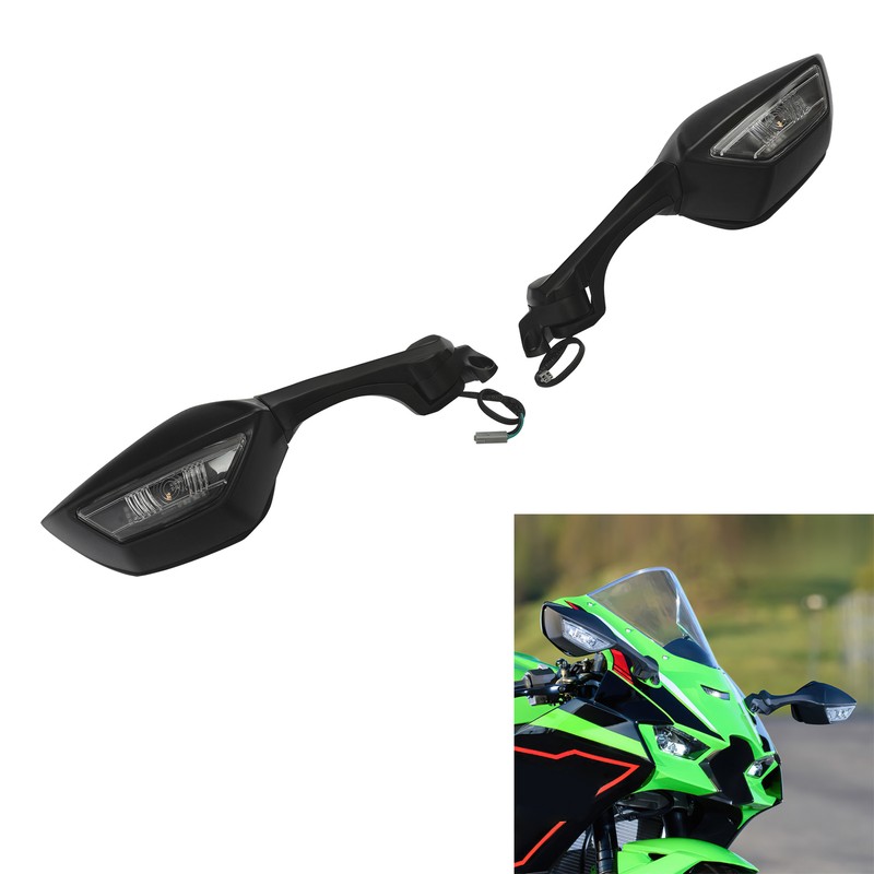 もふもふ Pair Rearview Side Mirrors Fit For Kawasaki Ninja ZX10R 2021