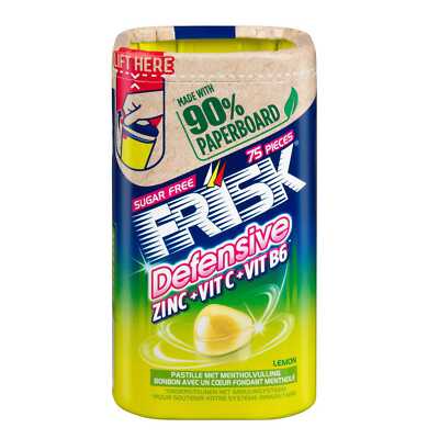 Frisk Mints | Defensive Sugar Free Lemon 75 Pieces | 5,2 Oz /150 Gr