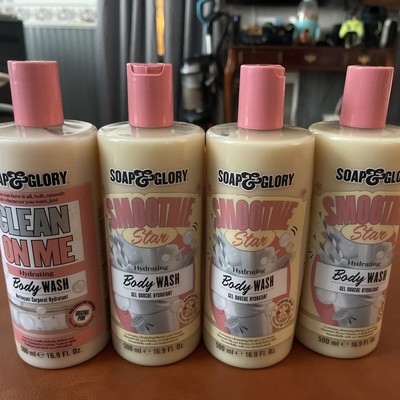 LOT (4) SOAP & GLORY CLEAN ON ME BODY WASH HYDRATING 16.9 FL OZ