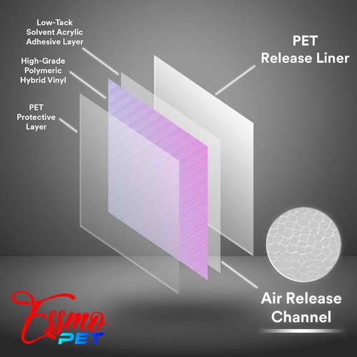 ESSMO PET Super Gloss Metallic Byron Blue Vehicle Vinyl Wrap Decal Like Paint