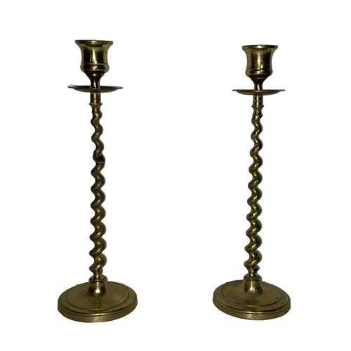 Spiral Twist Brass Candlestick Candle Holders Twisted Swirl