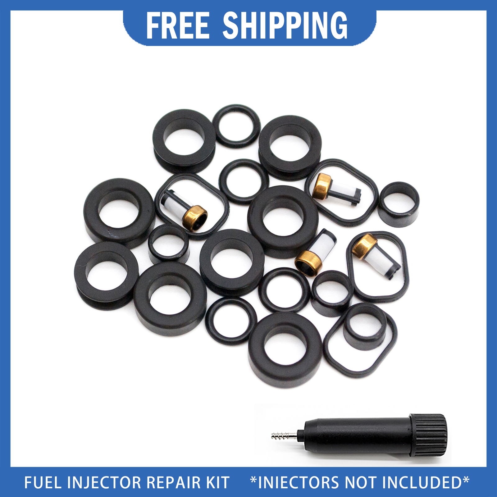 4 Set Fuel Injector Repair Seal Kit Fits 2001-2005 Mazda Miata 1.8