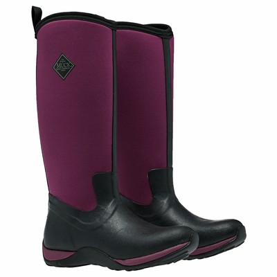 MUCK BOOTS MUCK BOOTS ARCTIC ADVENTURE WOMENS WELLINGTON - BLACK MAROON ALL SIZES