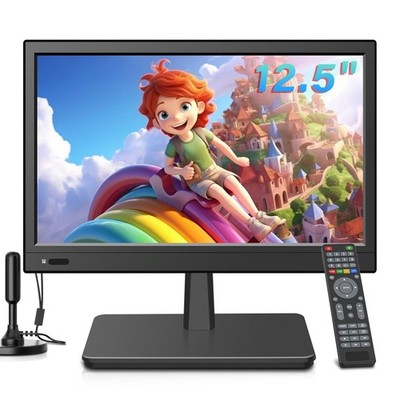 ZOSHING TV da 12,5 pollici piccola TV con sintonizzatore digitale t2 Freeview
