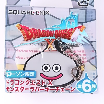 Metal Slime Dragon Quest X Monster Rubber Keychain LAWSON From Japan F/S