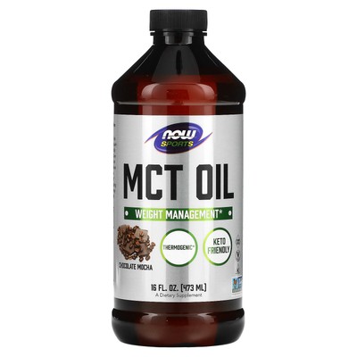 Now Foods Sports MCT Oil Chocolate Mocha 16 жидких унций 473 мл Гарантированное качество GMP,