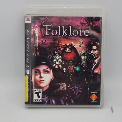 PS3 - Folklore - Sony PlayStation 3 - 2007 - Complete Game Disc Manual and Case