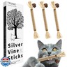 YWAOOH 3 Pack Silvervine Sticks Cat Toys, 100% Natural Kitten Teething Chew Toys, Catnip Toys for Kittens and Cats, Cat Approved Gift, Protects Furniture
