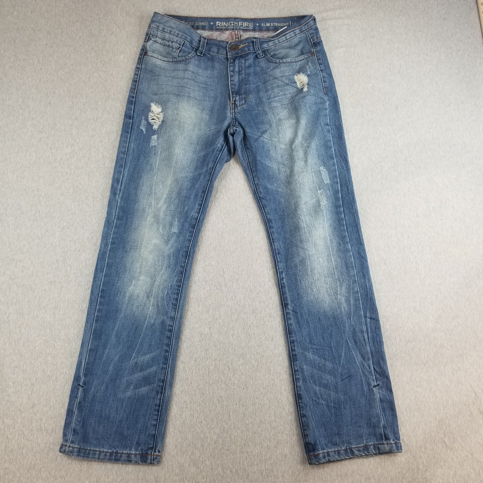 Ring of Fire Jeans Men's Sz 32x30 VTG Slim Straight Med Wash Normcore 100%Cotton