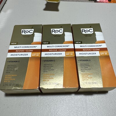 RoC Multi Correxion SPF 30 Revive + Glow Moisturizer 1.7 FL 3019. Exp:10-11/2024