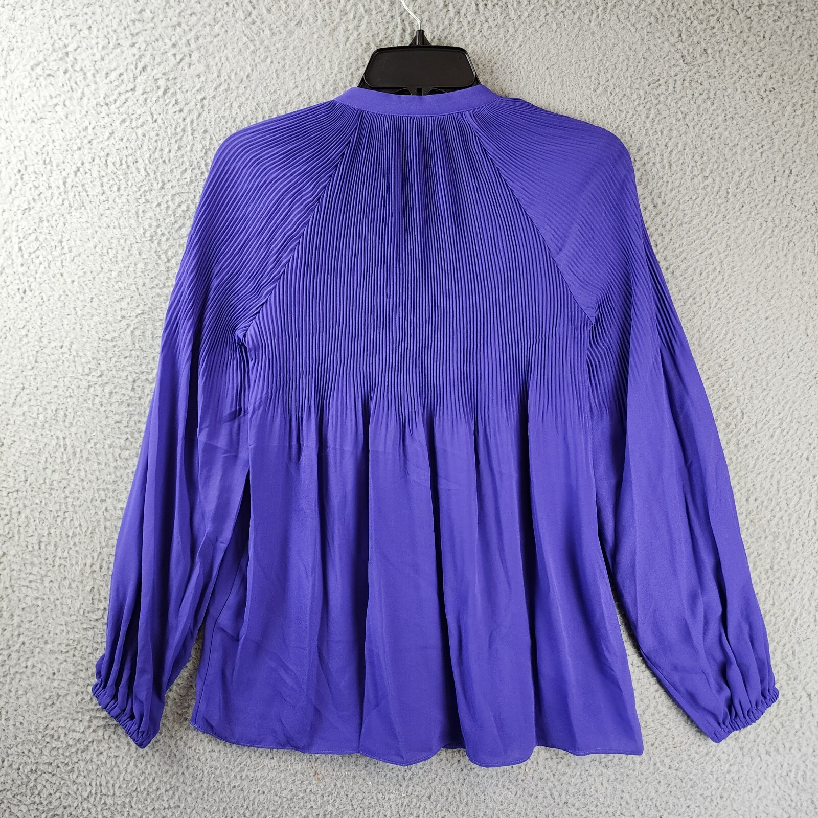 Lauren Ralph Lauren Ruched 1/4-Placket Top Womens XS Violet Amthyst Long Sleeve - Picture 11 of 12