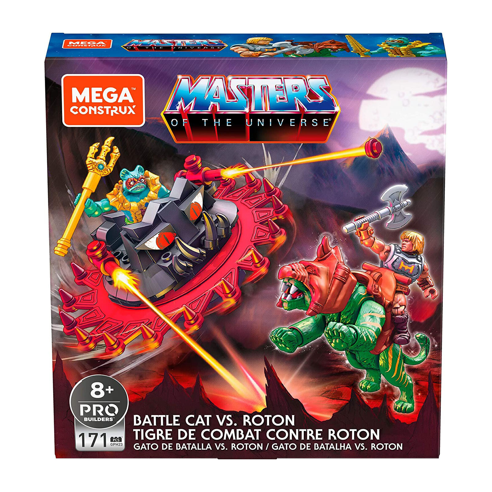 Мега-Конструктор Masters Of The Universe Battle Cat Против Ротона Установил НОВЫЙ 