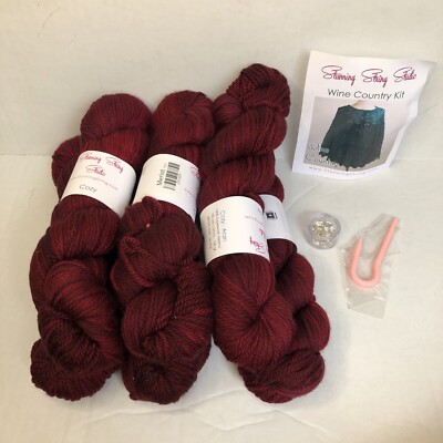 Stunning String Studio Wine Country Kit Size L - 6 Skeins Cozy Aran