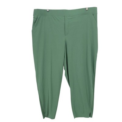 ATHLETA Brooklyn Ankle Pants Green Lightweight Style 198671 EUC Size 24