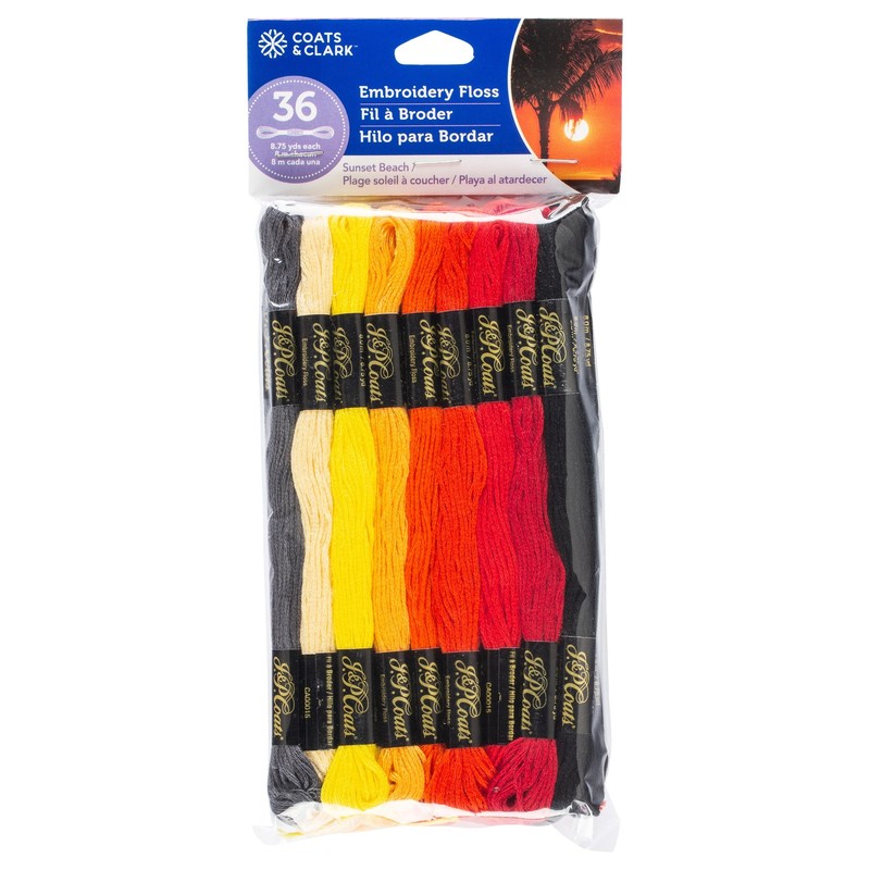 ® Warm Color Embroidery Floss Value Pack 8.75 Yds