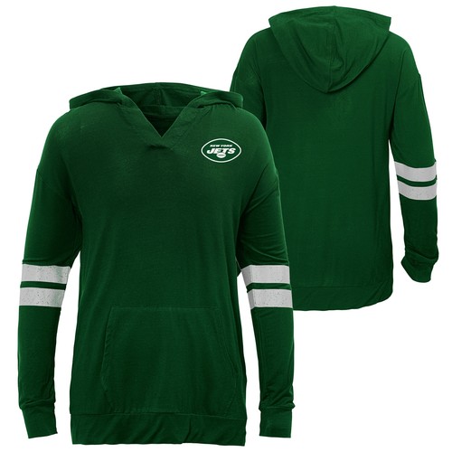 Цветная футболка с капюшоном Outerstuff NFL для девочек New York Jets Team