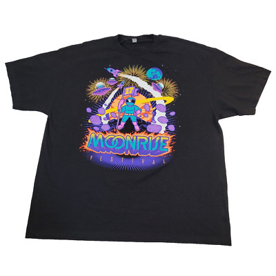 Moonrise Festival Shirt Adult 2XL Black Graphic Tee 2017 Baltimore Concert Party