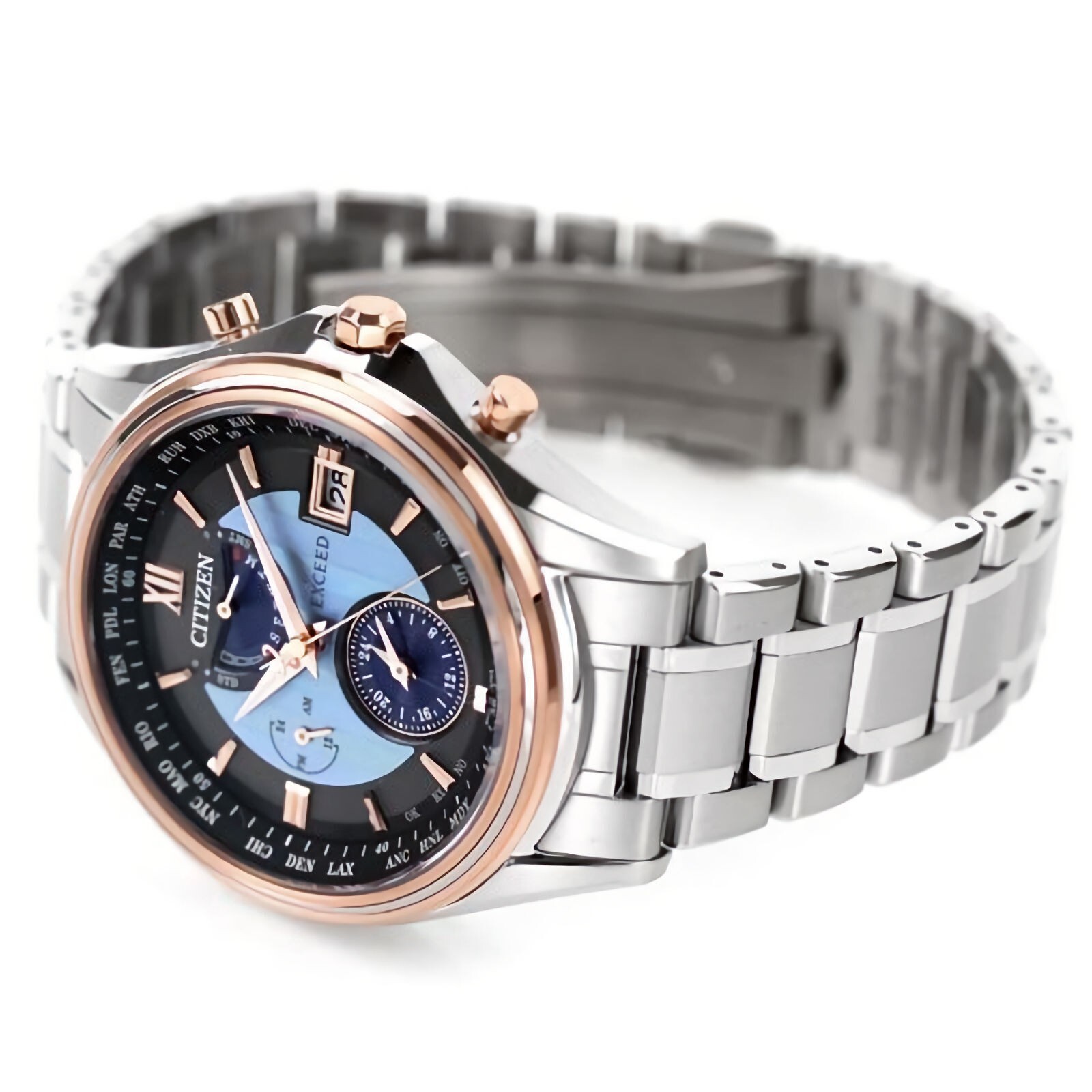 Pre-owned Citizen Exceed At9134-76f Photovoltaic Eco-drive Titanium Watch Limited 300 Pcs