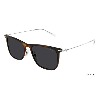 MONTBLANC MONT BLANC MB0206S-002 HAVANA SILVER GREY SUNGLASSES