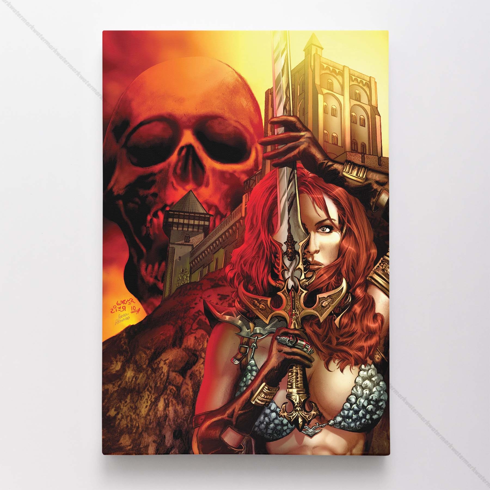 Red Sonja Poster Canvas Comic Book Art Print #1548