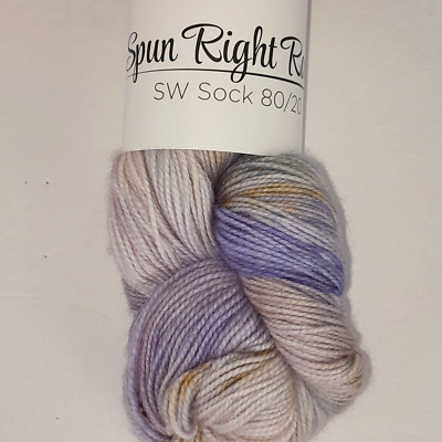Spun Right Round Hand Dyed Sock Yarn Spellbound Merino Wool Nylon 400 Yard Hank