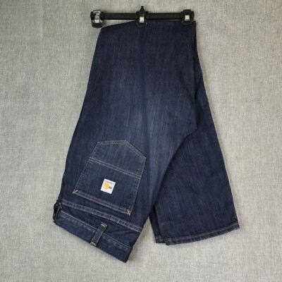 Carhartt Jeans Mens 36x36 Flame Resistant FR Cat 2 Work Utility Denim Blue New