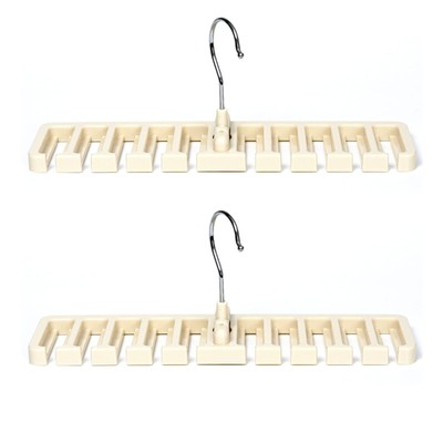 2 Pack Necktie and Belt Hanger Tie Belt Organizer Scarf Rack Organizer Hanger...