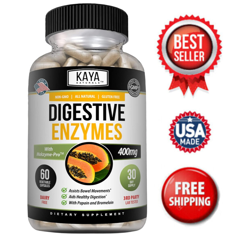 Digestive Enzymes w/ Prebiotic & Probiotics, Gas, Constipation & Bloating Relief