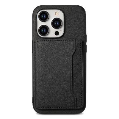 For OnePlus Ace2 Pro Cowhide Grain Card Holder Magnetic Phone Case Shockproof