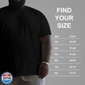 LemonVibe Big and Tall Mens T-Shirts Stretch Comfort 3XL to 8XL Casual Short Sleeve​ Black